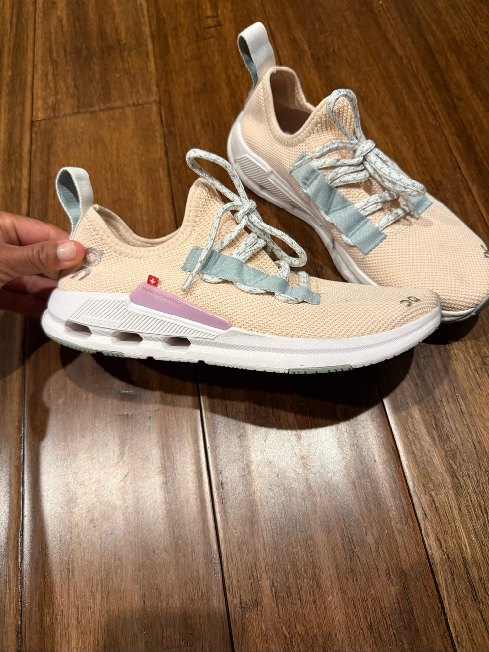 On Running Cloudeasy Lightweight Knit Sneakers in Blush